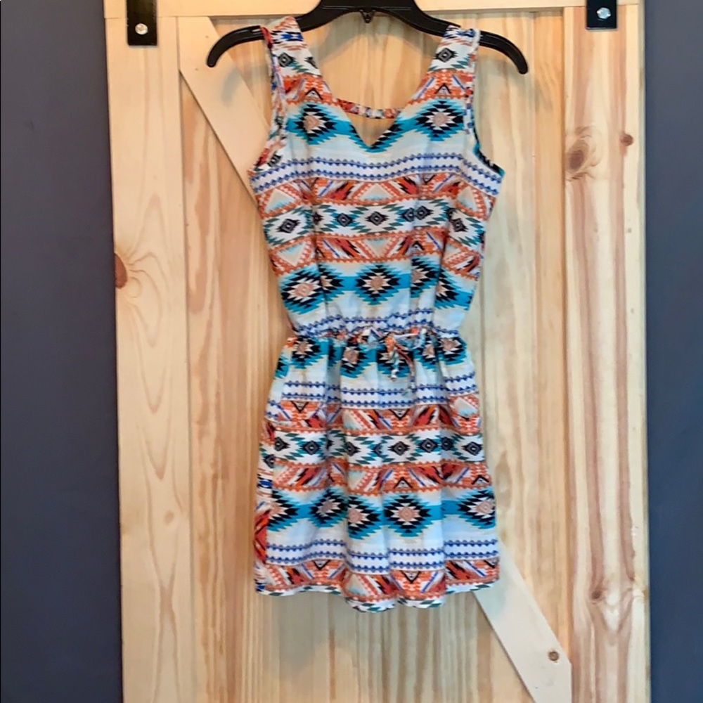 Multi-color Aztec romper